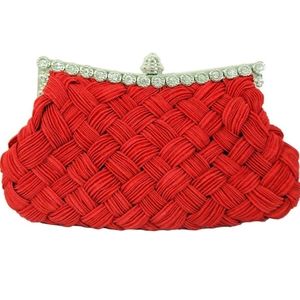 Rhinestone studded wedding evening clutch purse